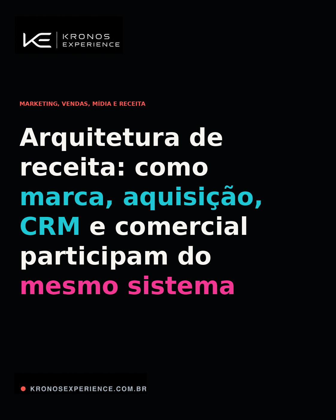 Capa do artigo Arquitetura de receita: como marca, aquisição, CRM e comercial participam do mesmo sistema